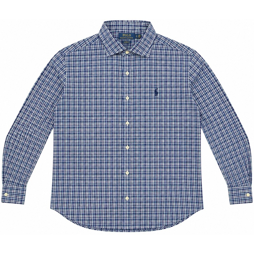 Polo Ralph Lauren Classic Fit Performance XL Blue Plaid Button Shirt Stretch